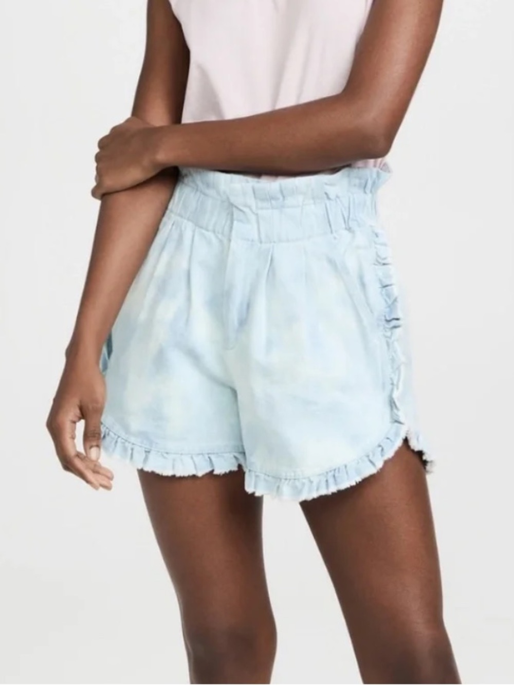 Sea New York Daryl Bleached Denim Shorts 6